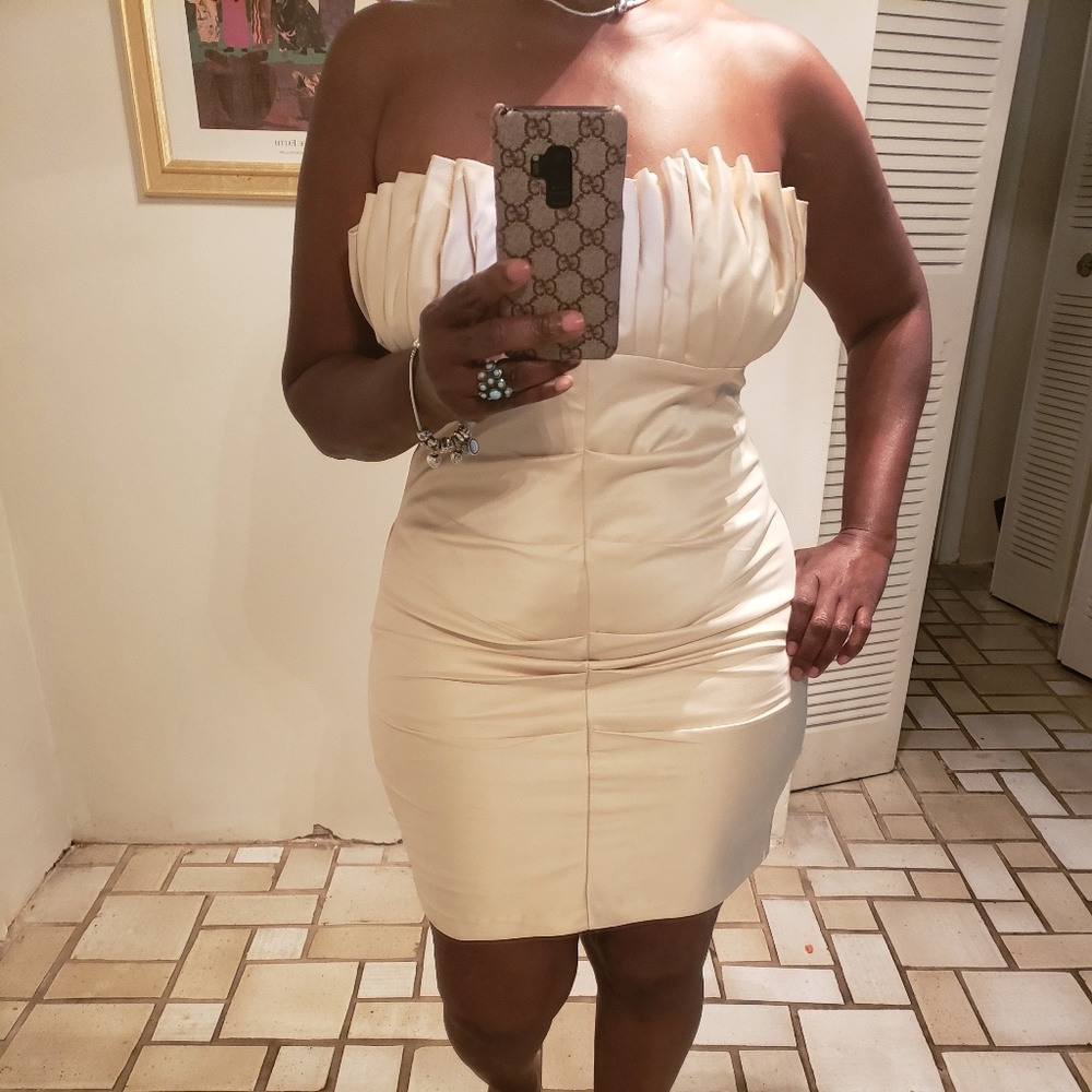 Sexy cream dress